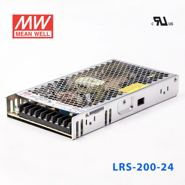 明纬电源LRS-200-24 210W 24V8.8A 输出（输入电压开关选择型)明纬超薄高性能开关电源